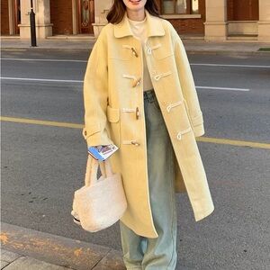 Teenie Weenie Yellow Wool Handmade Trench Coat